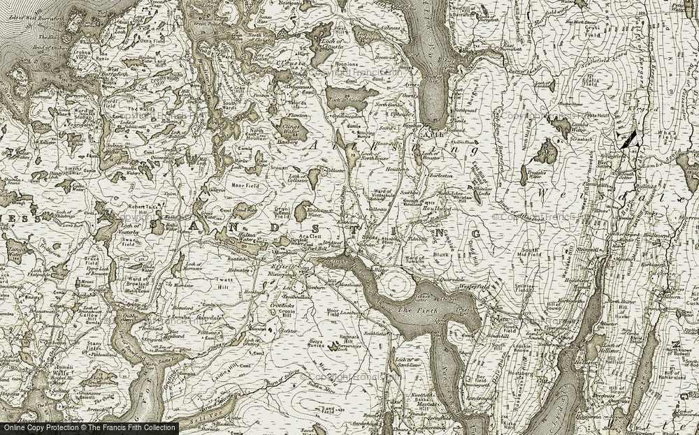 Old Map of Historic Map covering Brecks in 1911-1912