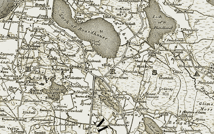 Old map of Loch of Boardhouse in 1912