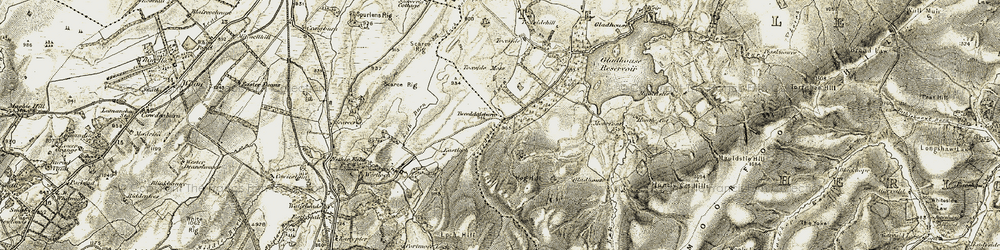 Old map of Tweeddaleburn in 1903-1904