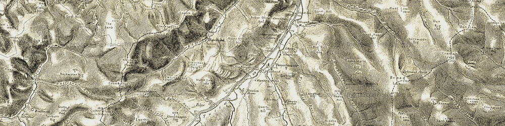 Old map of Tweedsmuir in 1904