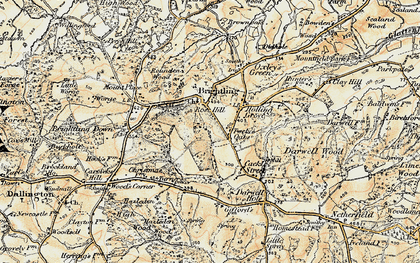 Old map of Twelve Oaks in 1898
