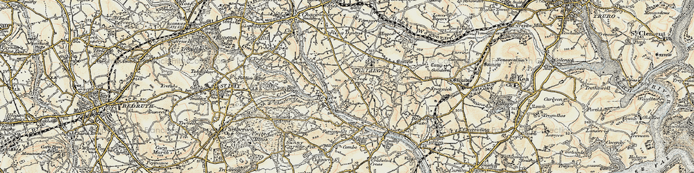Old map of Twelveheads in 1900