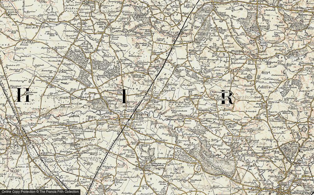Old Map of Twemlow Green, 1902-1903 in 1902-1903