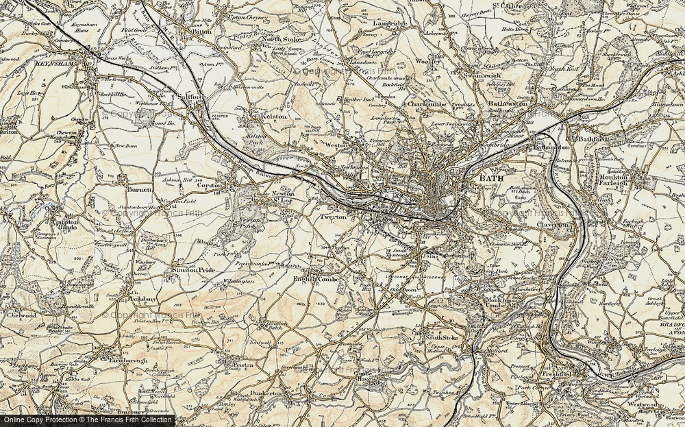 Old Map of Twerton, 1898-1899 in 1898-1899