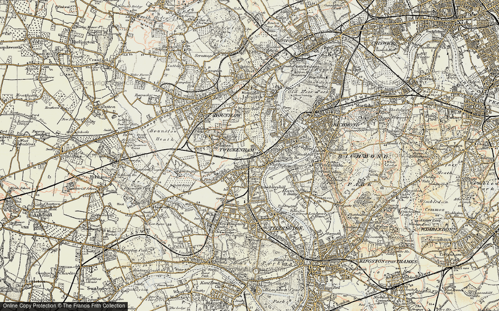 Old Map of Twickenham, 1897-1909 in 1897-1909