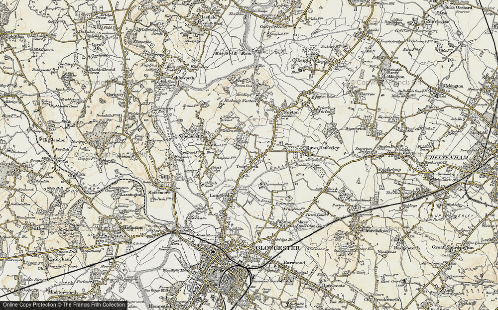 Old Map of Twigworth, 1898-1900 in 1898-1900