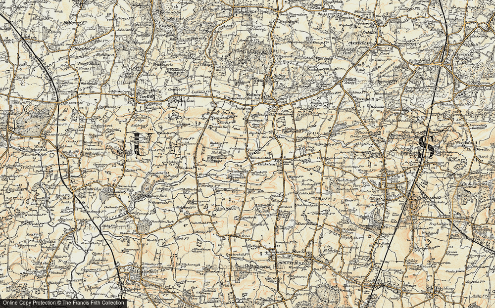Old Map of Twineham Green, 1898 in 1898