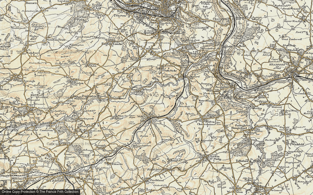 Old Map of Twinhoe, 1898-1899 in 1898-1899