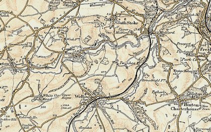 Old map of Twinhoe in 1898-1899