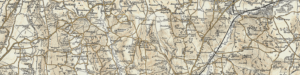 Old map of Twist in 1898-1900