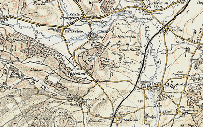 Old map of Twitchen in 1901-1903