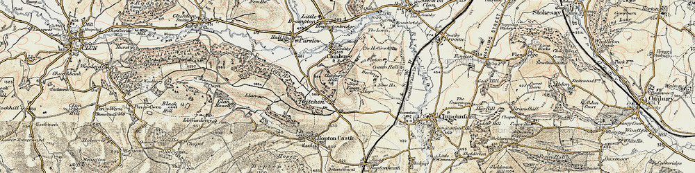 Old map of Twitchen in 1901-1903