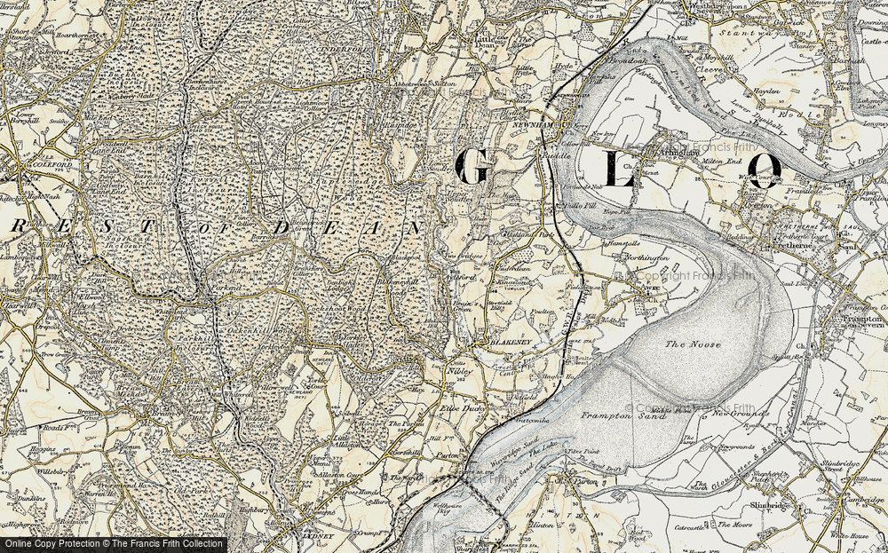 Old Map of Two Bridges, 1899-1900 in 1899-1900