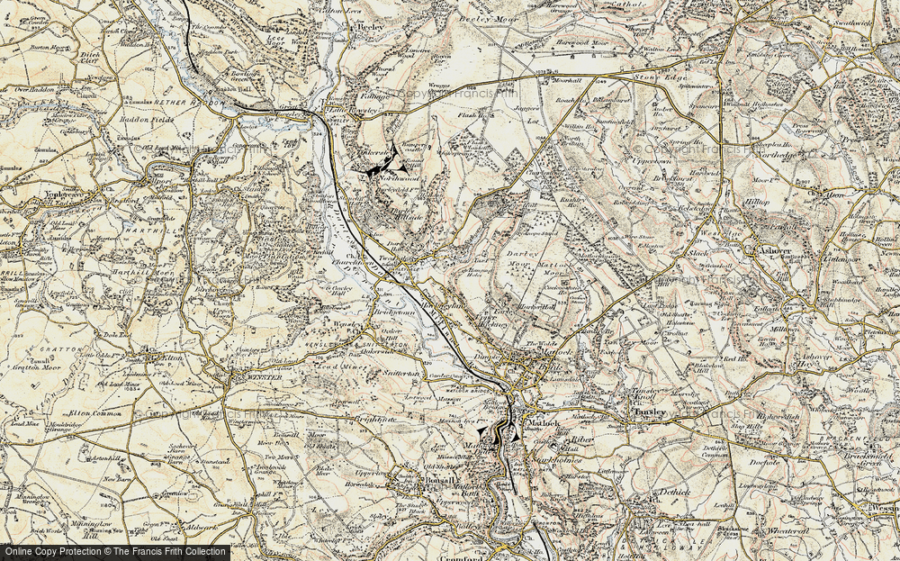 Old Map of Two Dales, 1902-1903 in 1902-1903