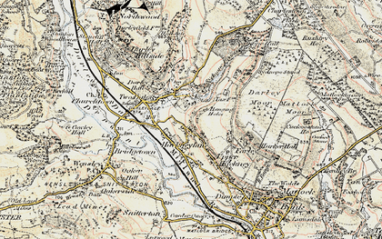 Old map of Two Dales in 1902-1903