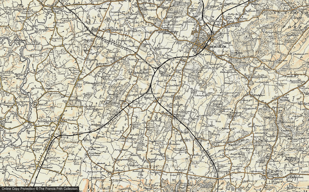 Old Map of Two Mile Ash, 1898 in 1898