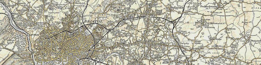 Old map of Two Mile Hill in 1899