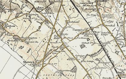 Old map of Two Mills in 1902-1903