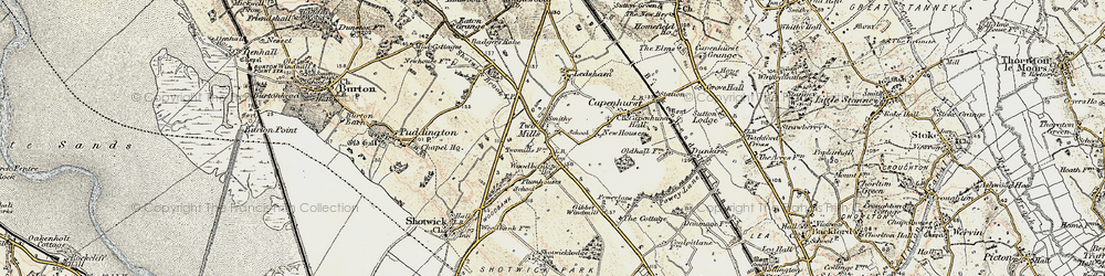 Old map of Two Mills in 1902-1903