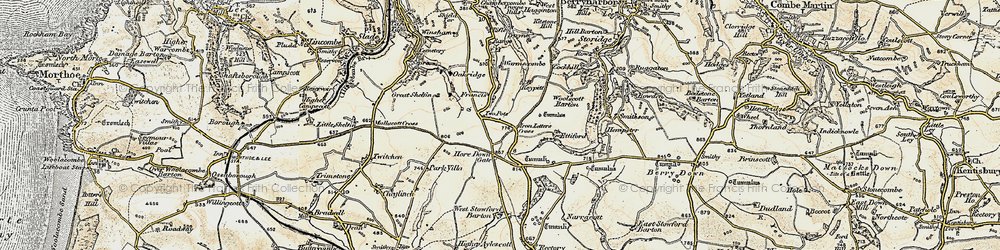 Old map of Two Pots in 1900