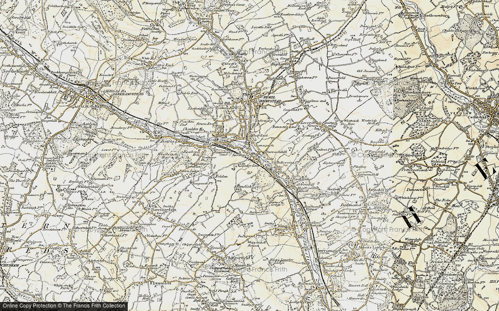 Old Map of Two Waters, 1897-1898 in 1897-1898