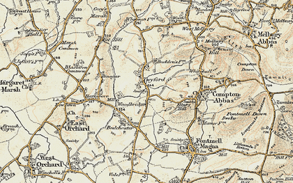 Old map of Twyford in 1897-1909