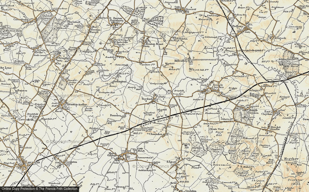Old Map of Twyford, 1898-1899 in 1898-1899
