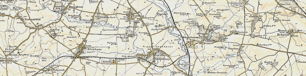 Old map of Twyford in 1898-1901