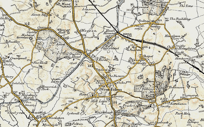 Old map of Twyford in 1902