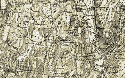Old map of Twynholm in 1905