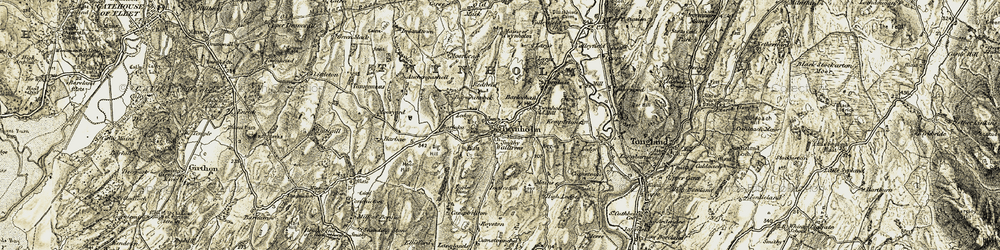 Old map of Auchengassel in 1905