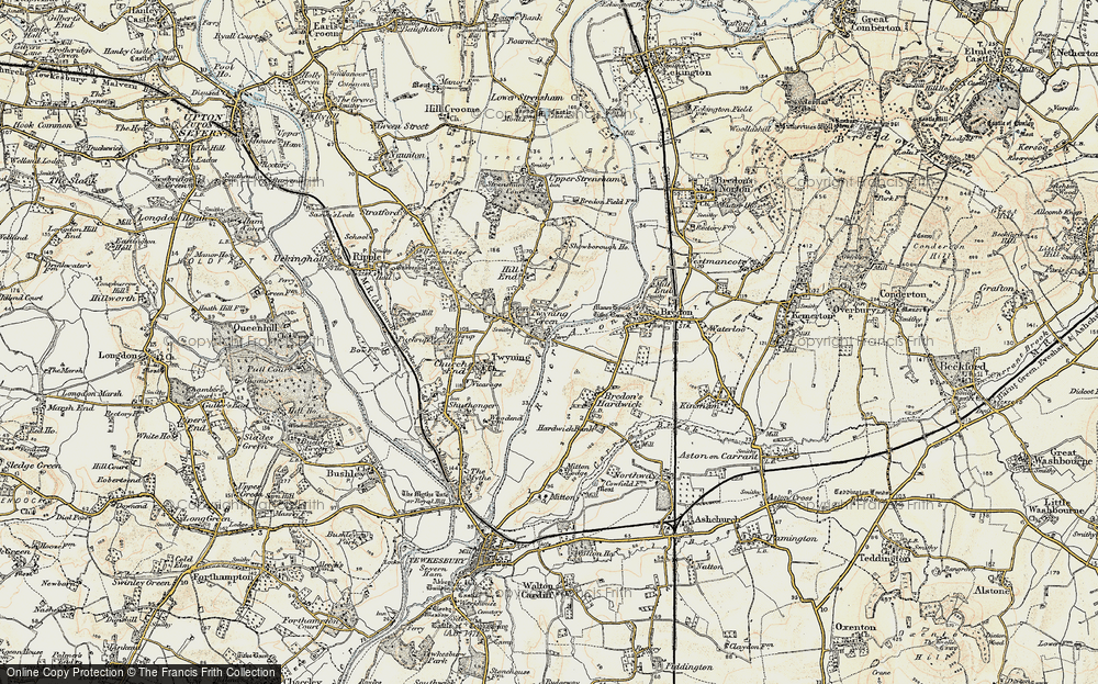 Old Map of Twyning Green, 1899-1901 in 1899-1901