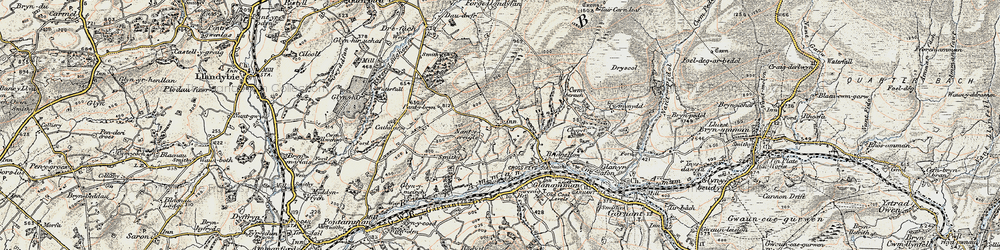 Old map of Twynmynydd in 1900-1901