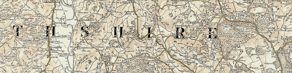 Old map of Springfield in 1899-1900