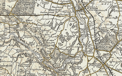 Old map of Ty'n-y-ffordd in 1902-1903