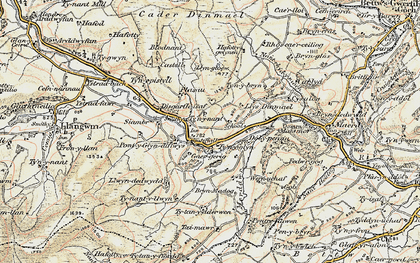 Old map of Blodnant in 1902-1903