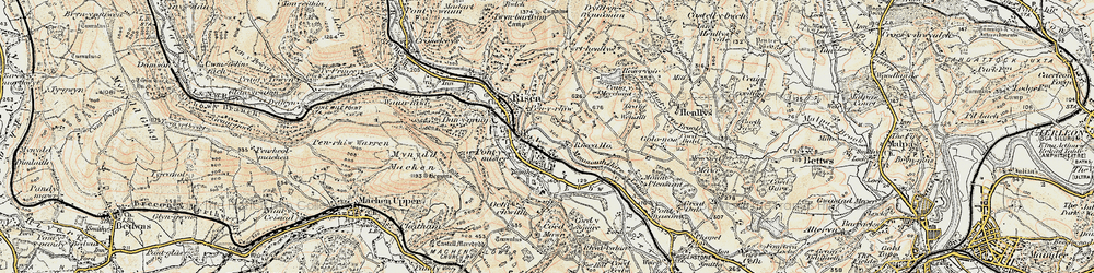 Old map of Ty-Sign in 1899-1900