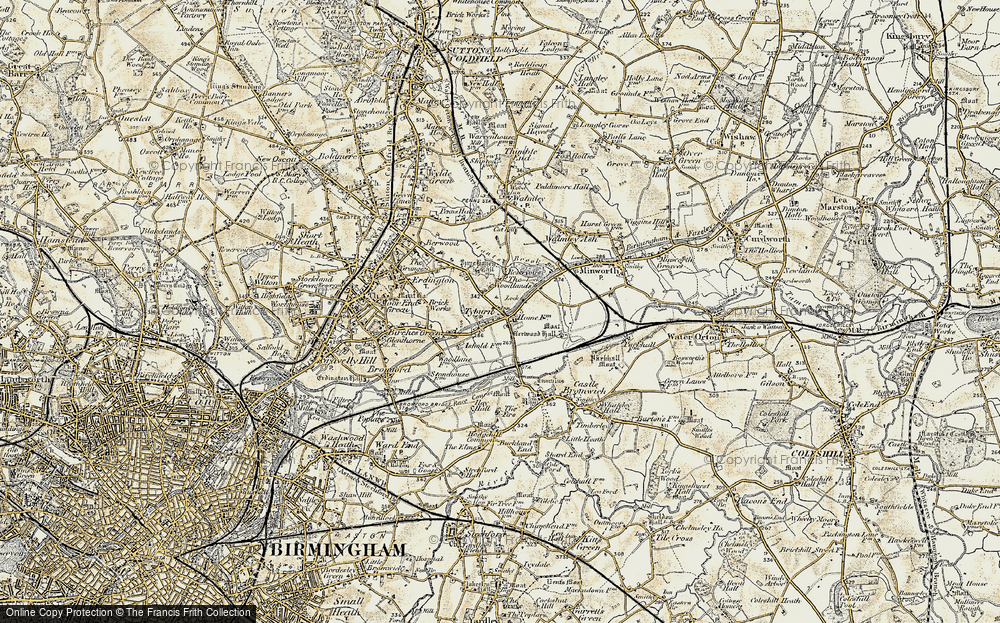 Old Map of Tyburn, 1901-1902 in 1901-1902