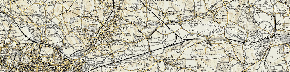 Old map of Tyburn in 1901-1902