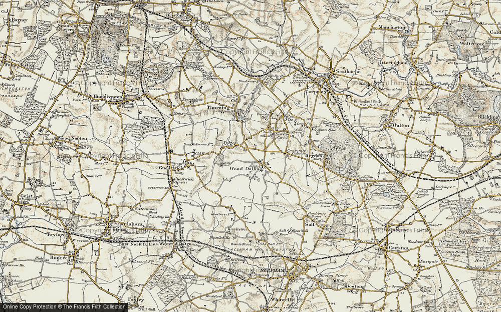 Old Map of Tyby, 1901-1902 in 1901-1902