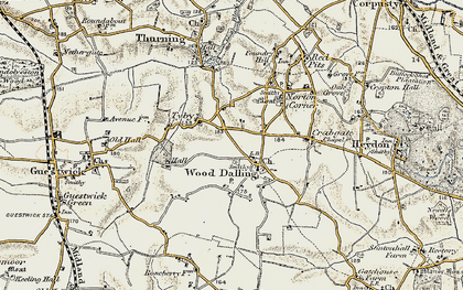 Old map of Tyby in 1901-1902