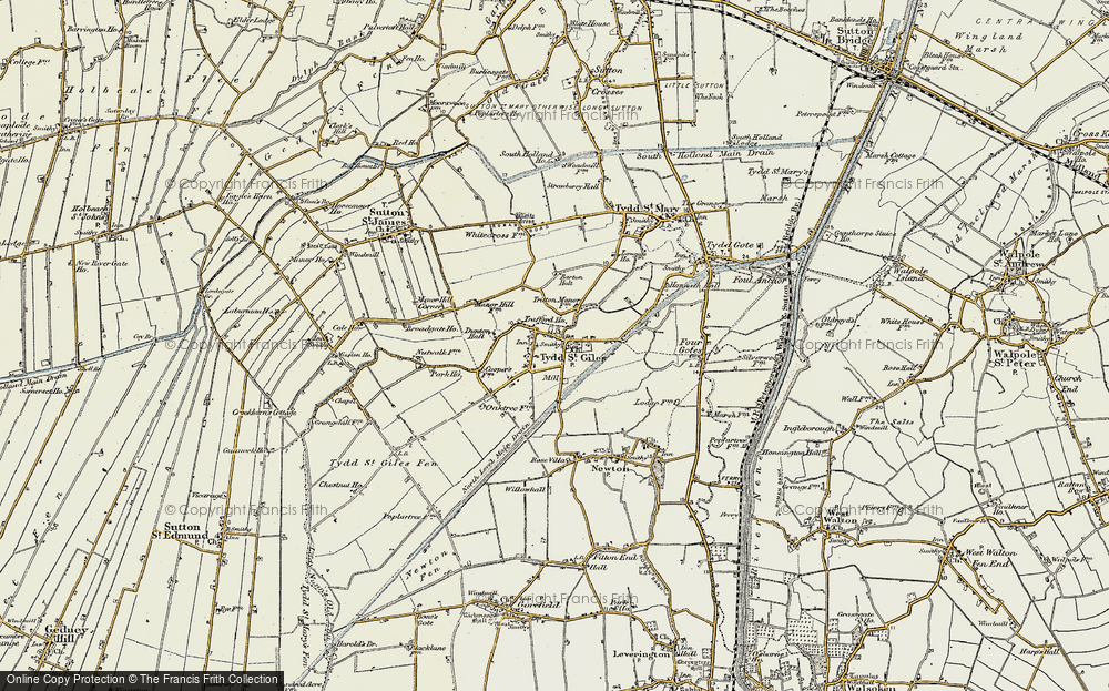 Old Map of Tydd St Giles, 1901-1902 in 1901-1902