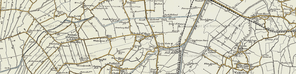 Old map of Tydd St Mary in 1901-1902