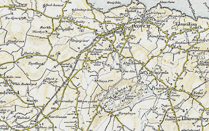 Old map of Tyddyn Dai in 1903-1910