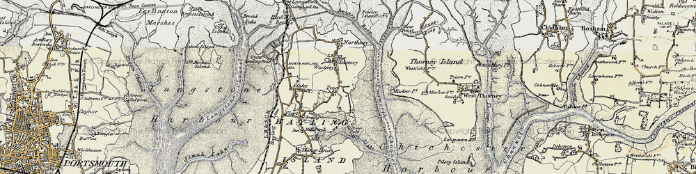 Old map of Tye in 1897-1899
