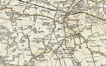 Old map of Tye Common in 1898