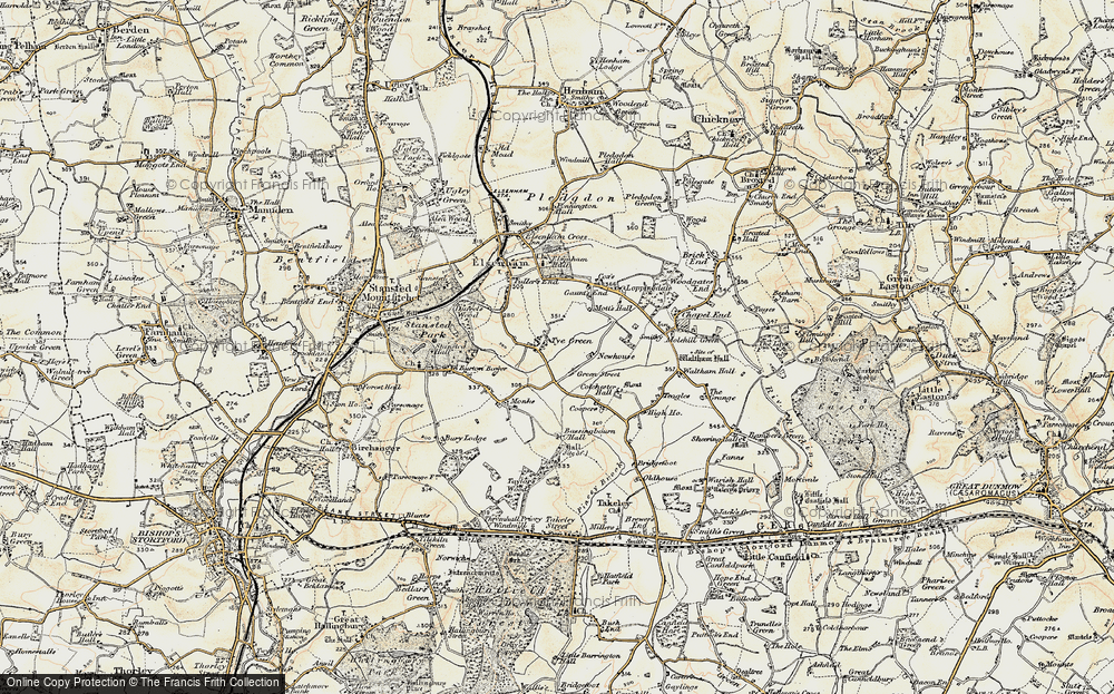 Old Map of Tye Green, 1898-1899 in 1898-1899