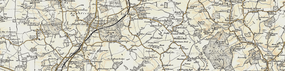 Old map of Tye Green in 1898-1899