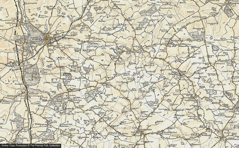 Old Map of Tye Green, 1898-1901 in 1898-1901
