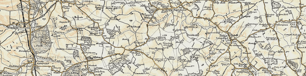 Old map of Tye Green in 1898-1901